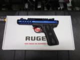 RUGER MKIII 22/45 LITE BLUE .22 LR P45MK3ALRP-BG SKU 3908 AS NEW- 1 of 3