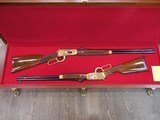 WINCHESTER 1894 + 9422 MATCHED SET ONE OF ONE THOUSAND 30-30 & .22 MAG
W/ PRESENTATION CASE AND ALL ORIGINAL PAPERWORK + BOXES - 2 of 23
