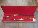 WINCHESTER 1894 + 9422 MATCHED SET ONE OF ONE THOUSAND 30-30 & .22 MAG
W/ PRESENTATION CASE AND ALL ORIGINAL PAPERWORK + BOXES - 1 of 23