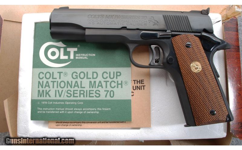 Colt MK IV Series 70 Gold Cup National Match in Excellent