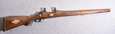 Winchester 70 .375 Magnum Bolt Action Rifle with Custom Stock - Image 1 of 10