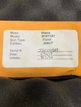 Ithaca M1911-N .45ACP Model 1911-CG45G10A New - 8 of 8