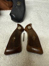 TWO Smith & Wesson Model 36 revolvers no dash one blue 7 one nickel W/ Two sets grips - 4 of 15