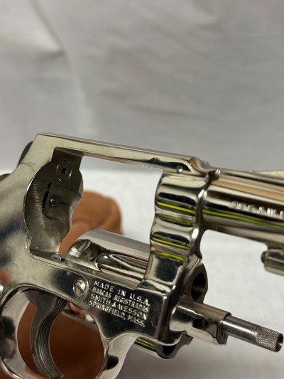 Smith & Wesson Model 36 Polished Nickel Bobbed hammer NICE! - Image 9 of 12