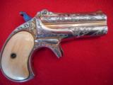 EXTRAORDINARY CASED AND ENGRAVED REMINGTON DERRINGER PISTOL - 4 of 12