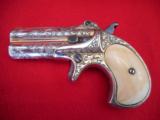 EXTRAORDINARY CASED AND ENGRAVED REMINGTON DERRINGER PISTOL - 3 of 12