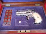 EXTRAORDINARY CASED AND ENGRAVED REMINGTON DERRINGER PISTOL - 1 of 12