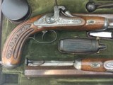 FINE CASED LARGE BORE OFFICERS OR DUELING PERCUSSION PISTOLS BY LEPAGE PARIS - 3 of 15
