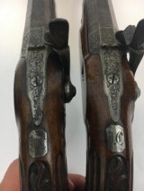 FINE CASED LARGE BORE OFFICERS OR DUELING PERCUSSION PISTOLS BY LEPAGE PARIS - 11 of 15