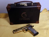 Girson, 1911 Gold Plated and engraved 45 ACP with case. - 1 of 4
