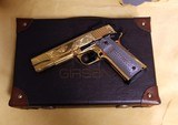 Girson, 1911 Gold Plated and engraved 45 ACP with case. - 2 of 4