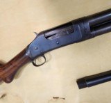 1897 Winchester 12 gauge w/ Rare damascus barrel /
plus newer solid steel barrel / deluxe burl walnut stock. - 6 of 7