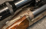 Dumoulin .375 H&H Magnum Ejector Double Rifle Scoped, Gamescene Engraved. - 8 of 20