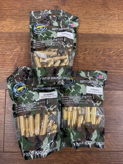 Quality Cartridge .30 Newton Brass 60 pieces