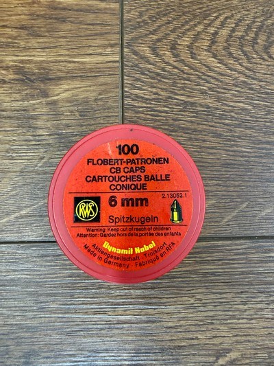 RWS 6mm Flobert CB caps