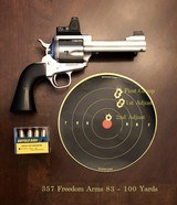 Freedom Arms Model 83 Premier Grade - 357 MAGNUM – 4 3/4” Barrel - Fluted Cylinder - 1 of 15