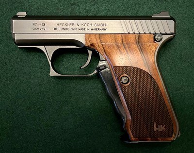 HK P7M13 9mm 1990 KA | Excellent | 4 Mags | 2 Kirkpatrick Holsters |Trijicon Sights - Image 1 of 15