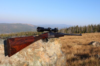 Albert Barnes (of Ulverston, England) Single Shot 7x57R Rifle with Zeiss Scope and Extra 16 Gauge Barrel