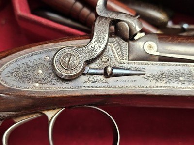 Magnificent Purdey Percussion Double Rifle Cased with Original Accessories Built for Lord Leconfield - Image 1 of 19