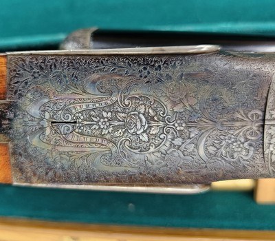 Marcel Donckier (of Liège, Belgium) Cased Best Grade 12 Bore Sidelock Ejector Fabulous Condition - Image 8 of 16
