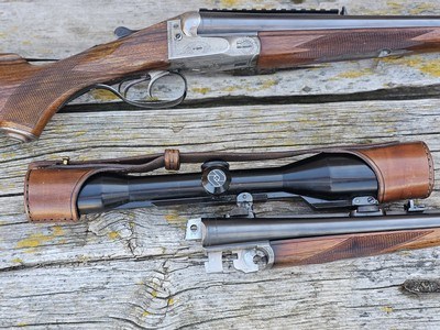 J. P. Sauer Pre-War Double Rifle plus Combination Barrels.9.3x74 x 9.3x74 and 8x57r x 12 Ga.Zeiss Scope in Claw Mounts. - Image 19 of 20