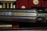 Manton 16 Bore Gold inlayed double Howdah rifle - 12 of 15