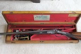 James Purdey 28 BORE (.577 Snider early case) underlever hammer double rifle cased with all accessories made 1867 - 1 of 15