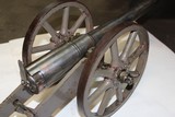 Antique replica "breech loading" cannon in 12 bore. 33 1/2" OAL. Barrel is 20 1/2". - 1 of 7