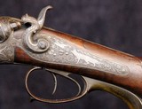 German Double Barrel Engraved Shotgun - 4 of 15