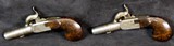 Cased pair of French Screw Barrel Percussion Pistols - 2 of 13