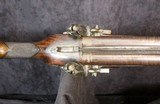 Flint Lock Double Barrel Coach Gun with Snap Bayonet Marked "Bailey" - 12 of 15