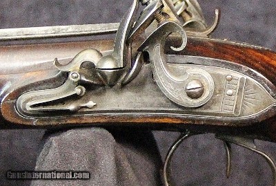 Flint Lock Double Barrel Coach Gun with Snap Bayonet Marked "Bailey" - Image 7 of 15
