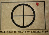 Winchester 1873 Saddle Ring Carbine, SRC, 15" barrel, half magazine, 44-40,non original bayonet - 14 of 15