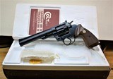 Colt Trooper Mark III, 22 WMR (Mag), Box & papers,6", blue, appears unfired - 1 of 15