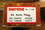 Norma Ammunition 44 Auto Mag AutoMag 35 rounds 240 gain - 3 of 4