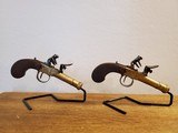 Beautiful pair of cannon barrel flintlock pistols - 1 of 7