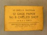 Winchester WWII 12 gauge US Military No.8 paper shells, 10rds in WRA box - 1 of 5