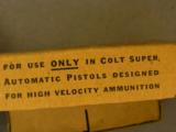WWII US military issue 50 rd box Colt .38 Super ammunition in brown box - 7 of 7