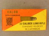 Valor .22LR Std. Vel. 50 rd box, made in Yugoslavia, xlnt cond. - 1 of 6