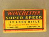 Pre WWII Winchester .22LR Super Speed “STAYNLESS” “KOPPERKLAD”
50rd red/yellow/blue box of ammunition - 1 of 7