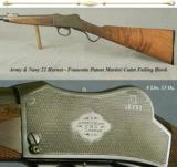 ARMY & NAVY 22 HORNET- FRANCOTTE PATENT SMALL CADET MARTINI ACTION- 4 Lbs. 13 Oz.- UNIQUE ENGRAVING
- 1 of 5