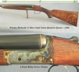 WESTLEY RICHARDS 12 GOLD NAME BOXLOCK EJECT- 1966- 28