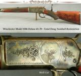 TURNBULL RESTORATION WIN MOD 1886 DELUXE RIFLE- 45-70- 35% ENGRAVING COVERAGE- NEW BARREL & ACCURATE - 1 of 5