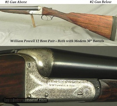 WILLIAM POWELL- 12 BORE PAIR- BOXLOCK EJECT- MODERN 30