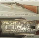 SAUER 12 from PRUSSIA- MODEL 40- 99% GAME SCENE ENGRAVING- 30