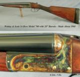 WEBLEY & SCOTT 16 BORE- 28" EJECT Bbls.- 1968- OVERALL in 97% COND- 99% ORIG CASE COLORS- 6 Lbs. 5 Oz.- I.C. & I.M.
- 1 of 3