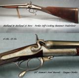 HOLLAND & HOLLAND 12- PERKES SELF-COCKING HAMMER PUSH UNDERLEVER- 28