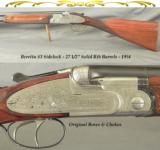 BERETTA 1954 MOD S3 SIDELOCK- 12- DOUBLE TRIGGERS- 27 1/2