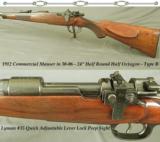 MAUSER- COMM OBERNDORF- 30-06- TYPE B- 1/2 ROUND & OCT Bbl.- ORIG. 1912- EVERY SERIAL # MATCHES - 1 of 4