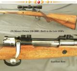 FN MAUSER 250-3000- LATE 1950's- BELGIUM DELUXE SPORTER- 4x COMPACT LEUPOLD- OVERALL 96%- ORIG. PIECE - 1 of 4